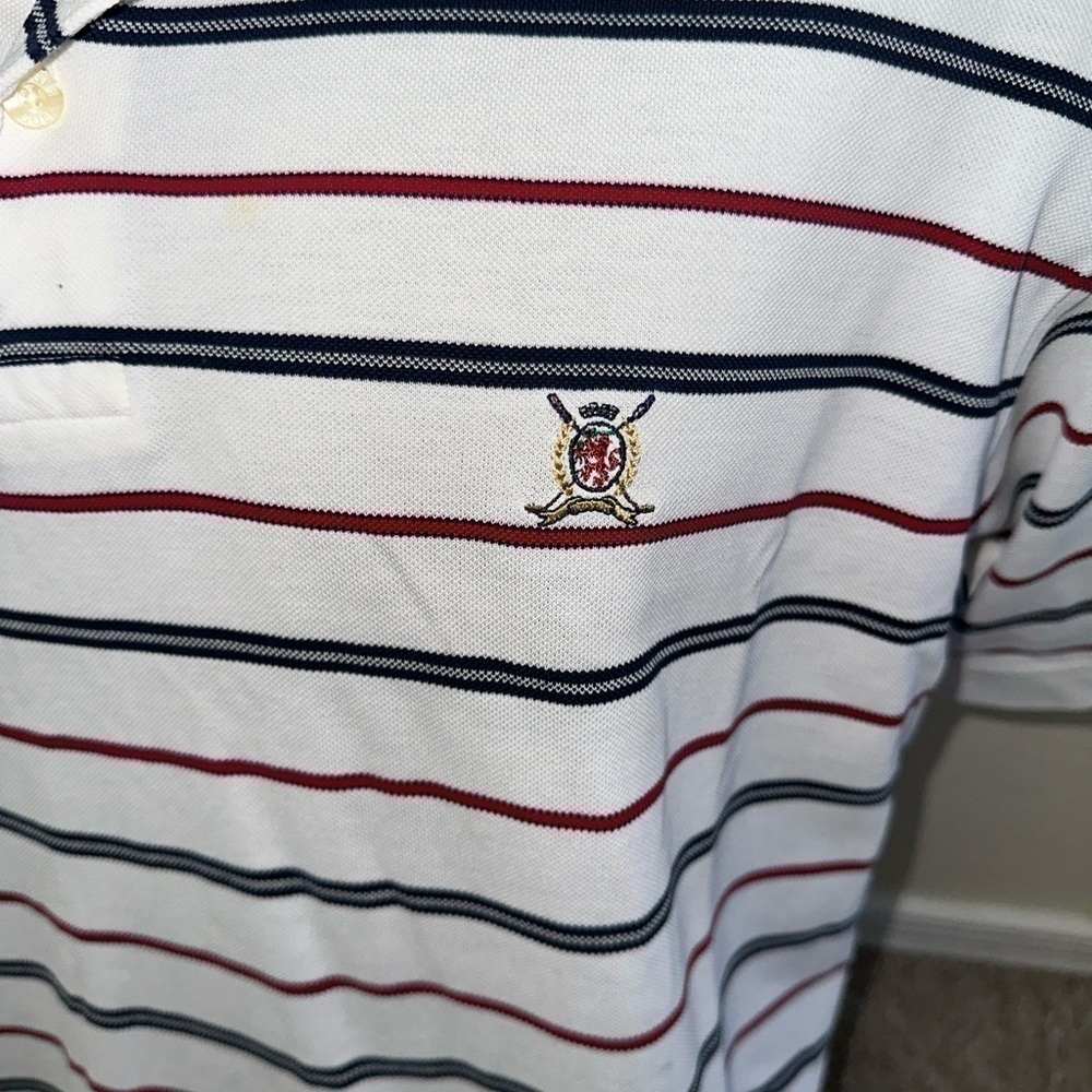 Men’s vintage Tommy Hilfiger 1/03 red white blue size medium polo shirt - Picture 2 of 7